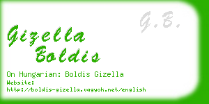 gizella boldis business card